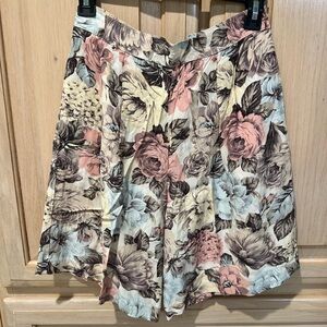 Vintage Floral Print Women's Bermuda Shorts